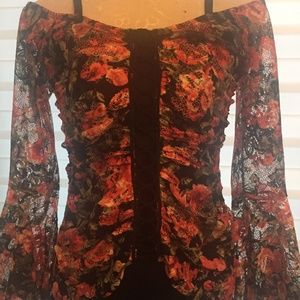 Romantic, Bohemian off the shoulder,  Blouse